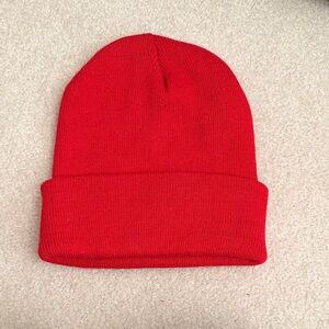 Classic Red Knit Beanie